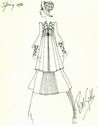 Drawing of Top and Skirt for the Spring Collection