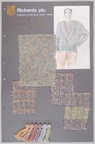 Product Sample Display Board for Richards plc Knitwear Effect Yarns