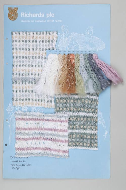 Product Sample Display Board for Richards plc Knitwear Effect Yarns