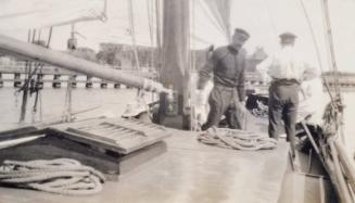 Men on a Boat (Photograph Album Belonging to James McBey)