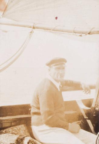 James McBey on a Boat (Photograph Album Belonging to James McBey)
