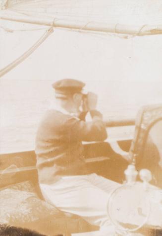James McBey on a Boat (Photograph Album Belonging to James McBey)