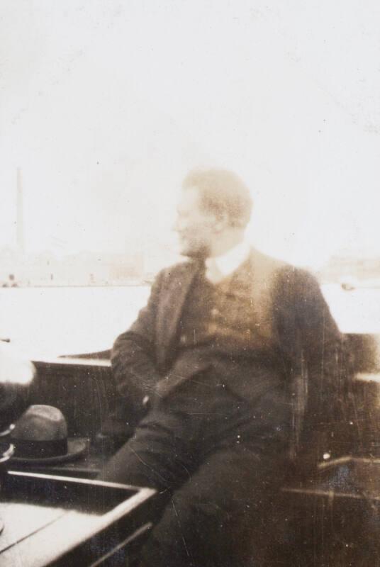 James McBey on a Boat (Photograph Album Belonging to James McBey)