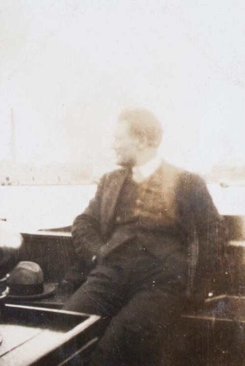 James McBey on a Boat (Photograph Album Belonging to James McBey)