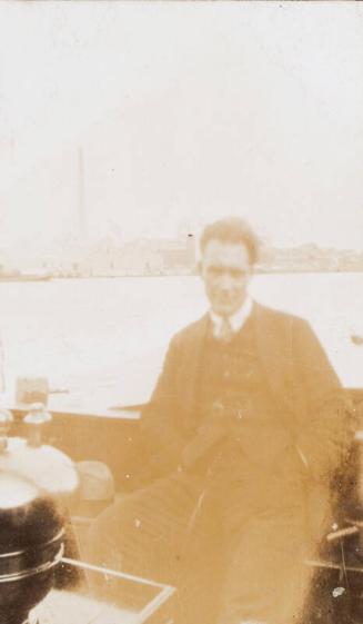 James McBey on a Boat (Photograph Album Belonging to James McBey)