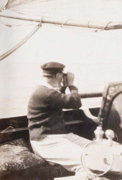 James McBey on a Boat (Photograph Album Belonging to James McBey)