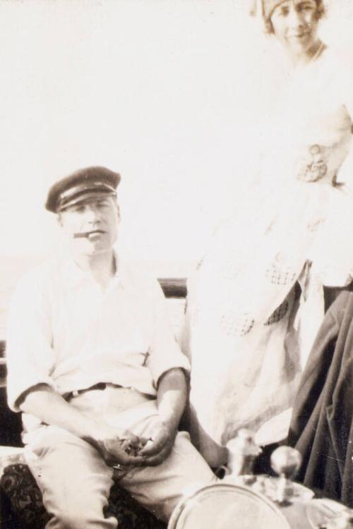 James McBey on a Boat (Photograph Album Belonging to James McBey)