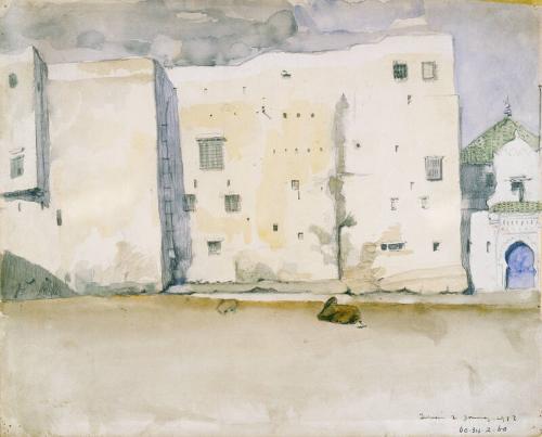 Study of Building with Moorish Arch