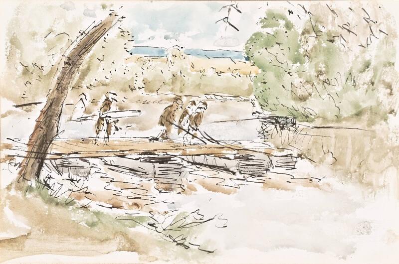 Group in a Landscape (Sketchbook - War)