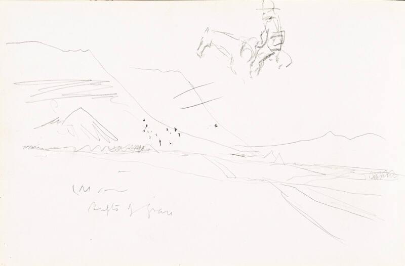 Landscape, Horse and Rider (Sketchbook - War)