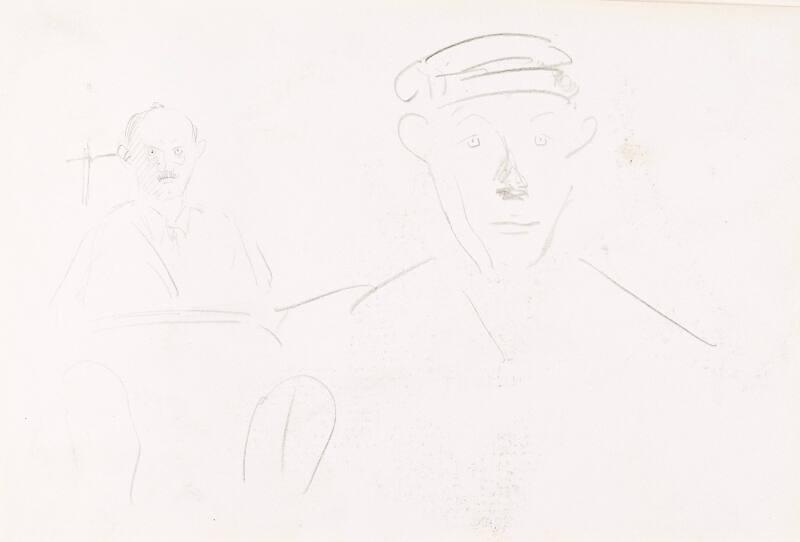 Two Male Figures (Sketchbook - War)