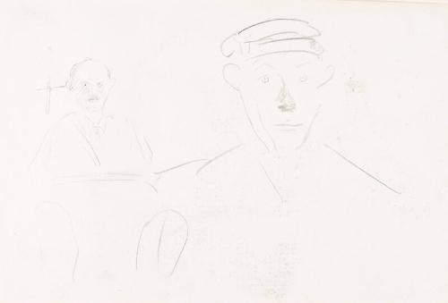 Two Male Figures (Sketchbook - War)