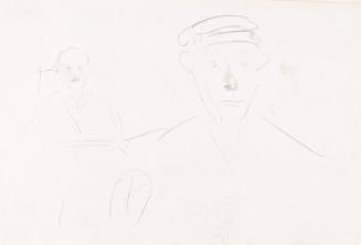 Two Male Figures (Sketchbook - War)