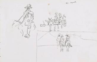 Horses and Riders, and Horse and Cart (Sketchbook - War)