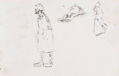 Palestinian Male Figures (Sketchbook - War)