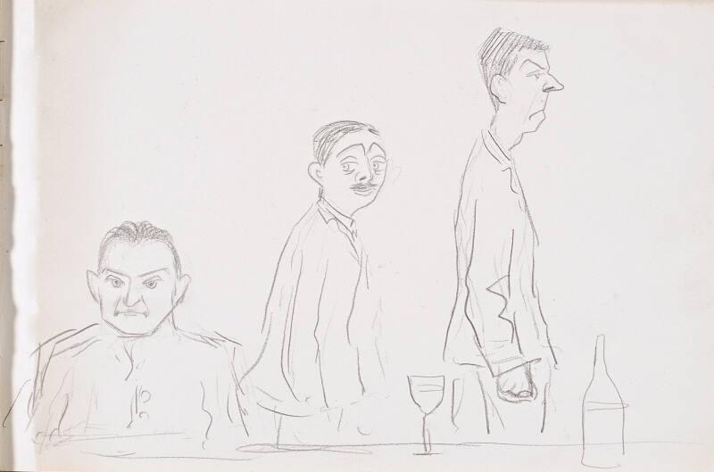 Three Male Figures (Sketchbook - War)