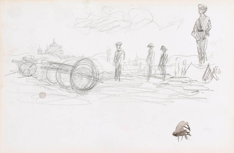 Soldiers in a Landscape (Sketchbook - War)