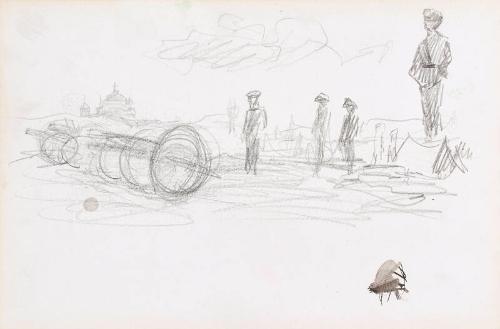 Soldiers in a Landscape (Sketchbook - War)