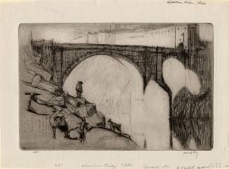 Alacantara Bridge, Toledo by James McBey