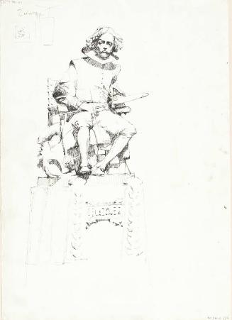 Sketch of Statue of Velazquez (Inscribed "Zuluoga")