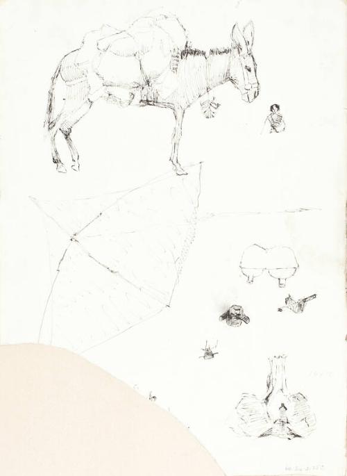 Sketches of Pack-Mule & Verso: Clouds