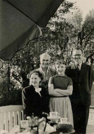 Herbert Paton, Ross MacPherson, Helen MacPherson and Lisbeth Simpson (Photographs of People in James McBey's Life)