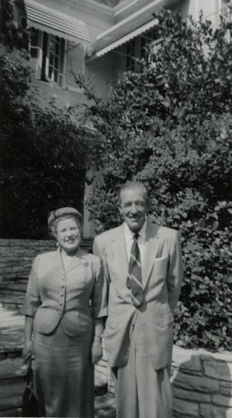 Clive and Fay Taylor Outside Apartment (Photographs of People in James McBey's Life)