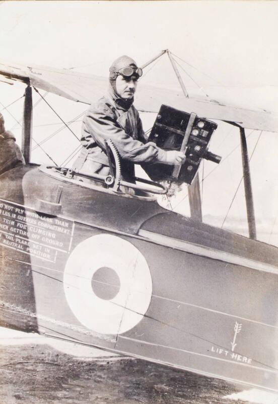 Lowell Thomas in Plane (Photograph Album Belonging to James McBey)