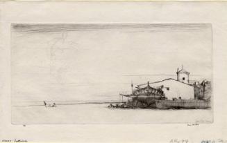 Vinaroz. Boat building by James McBey