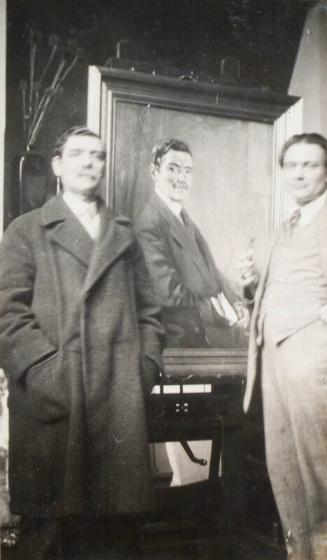 James McBey Painting a Portrait (Photograph Album Belonging to James McBey)