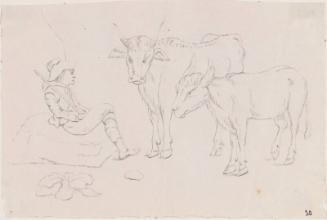 Peasant, Cow And Donkey