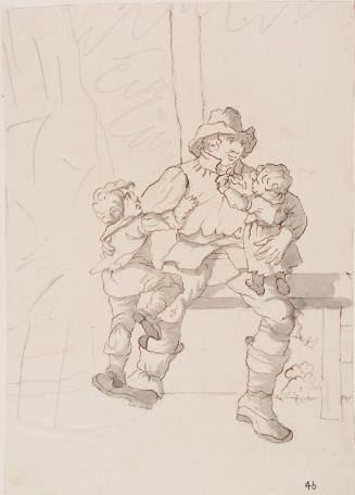 Rustic Seated With Children