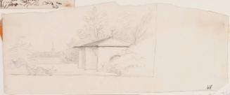 Study Of Summer House With View Of Church Spire