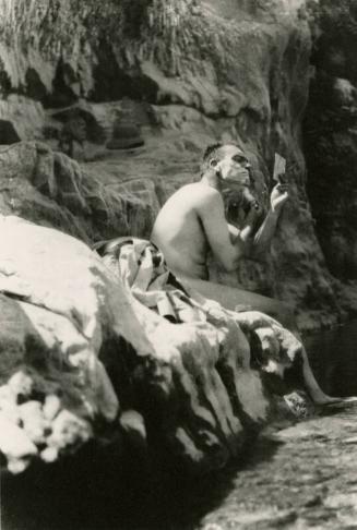 James McBey shaving in the desert in Palestine 1918 (Photographs of James McBey)