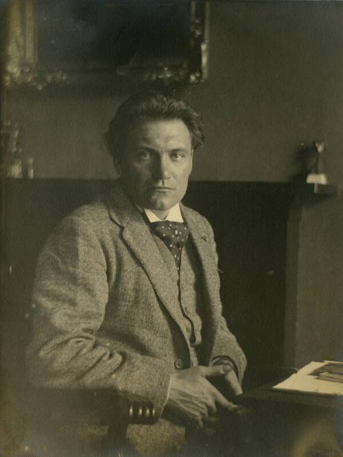 James McBey Seated at a Desk (Photographs of James McBey)