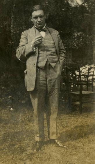 James McBey in the Garden, Hampstead (Photographs of James McBey)