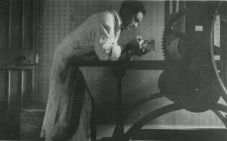 McBey at the Etching Press in his London Studio (Photographs of James McBey)