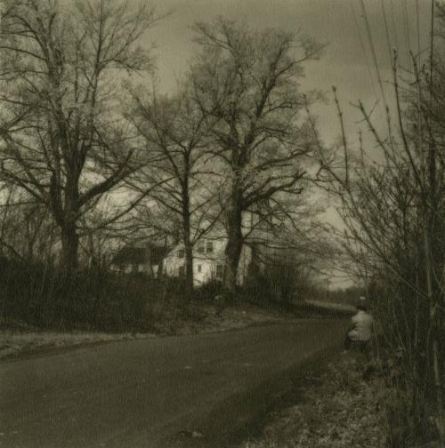 McBey Sketching at Pedro's Farm, Killingworth, Connecticut (Photographs of James McBey)