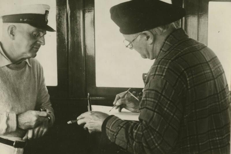 James McBey and H. H. Kynett at Boothbay Harbour (Photographs of James McBey)