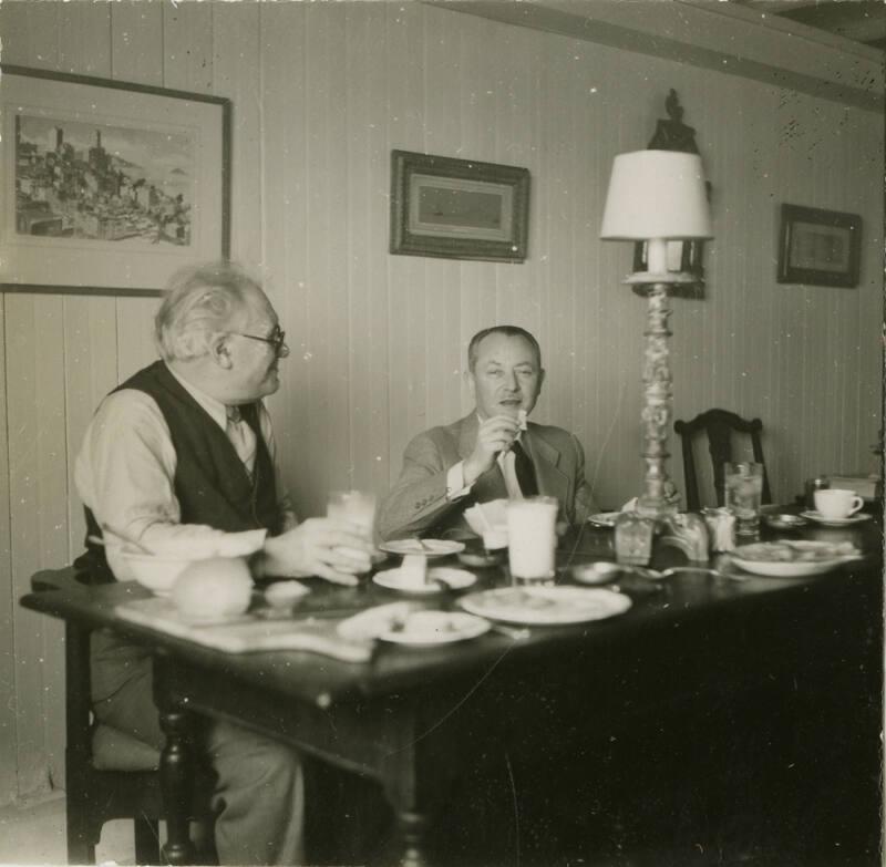 James McBey with Paul Holm in 11 Macdougal Alley (Photographs of James McBey)