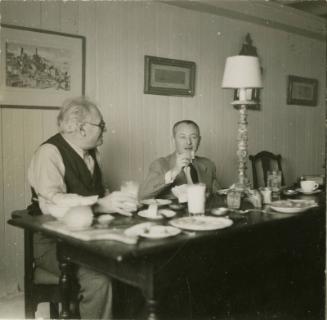 James McBey with Paul Holm in 11 Macdougal Alley (Photographs of James McBey)