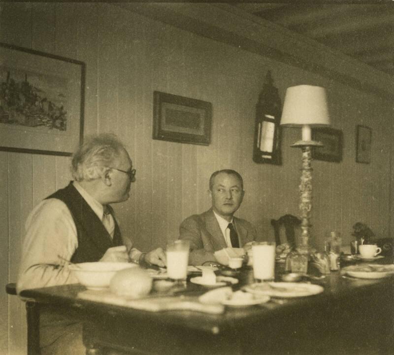 James McBey with Paul Holm in 11 Macdougal Alley (Photographs of James McBey)