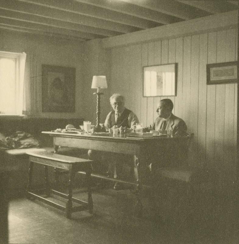 James McBey with Paul Holm in 11 Macdougal Alley (Photographs of James McBey)