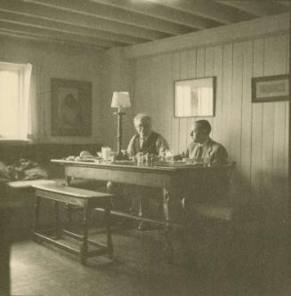 James McBey with Paul Holm in 11 Macdougal Alley (Photographs of James McBey)