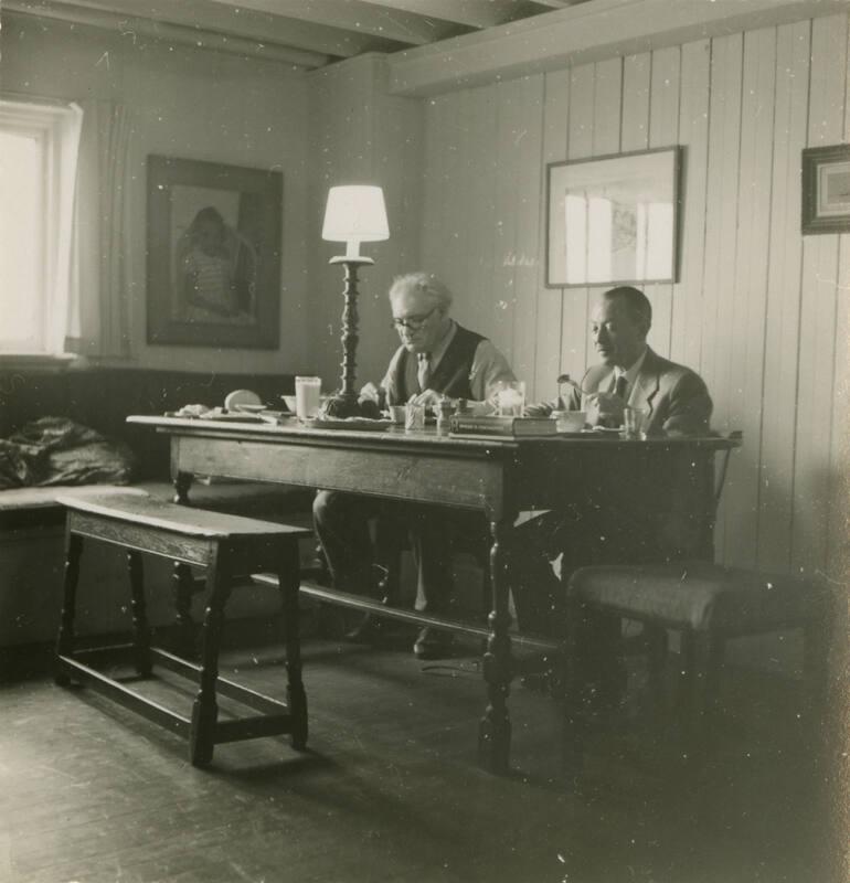 James McBey with Paul Holm in 11 Macdougal Alley (Photographs of James McBey)