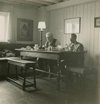 James McBey with Paul Holm in 11 Macdougal Alley (Photographs of James McBey)