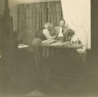 James McBey with Paul Holm in 11 Macdougal Alley (Photographs of James McBey)