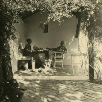 James and Marguerite McBey Eating Breakfast on the Terrace (Photographs of James McBey)