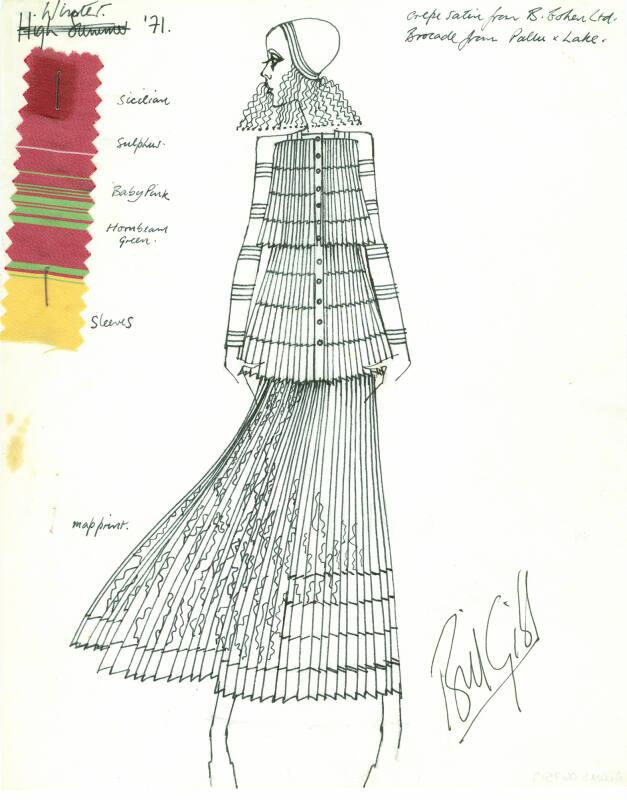 Drawing of Top and Skirt for the Winter Collection