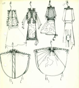Multidrawing of Tops, Skirts and Dresses